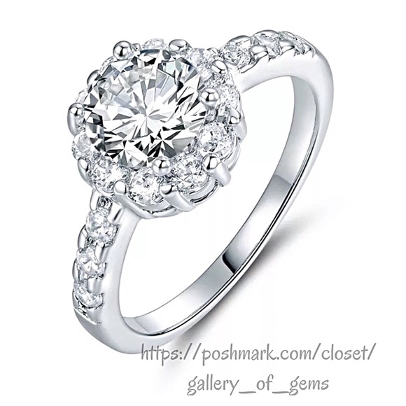 💖Last 1! 1.5tcw Topaz 18K Gold Sparkling Ring! - Picture 6 of 7